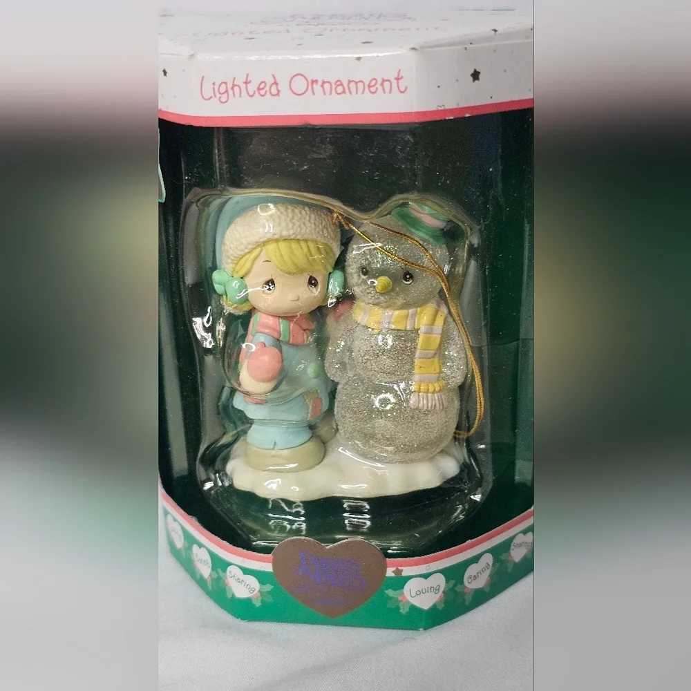 Precious Moments Lighted Ornaments Lot of 4 Enesco Christmas Vintage New In Box